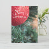 kerstbal kaart (Staand voorkant)