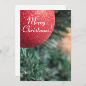 kerstbal kaart (Voorkant / Achterkant)