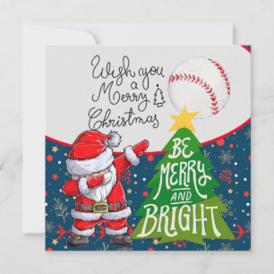 Kerstbal kerstdabbing Santa Claus voor speler Feestdagenkaart
