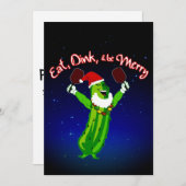 kerstbal kerstman feestdagenkaart (Voorkant / Achterkant)