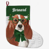 kerstbal met de naam van Dog Grote Kerstsok (Voorkant)