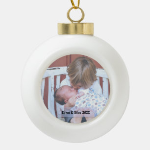 Kerstbal met foto keramische bal ornament