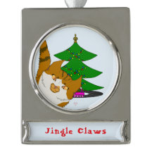 Kerstbal met Jingle Claws Kat & Boom