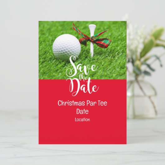 Kerstbal met kerstlint en t-shirt kaart (Staand voorkant)