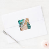 kerstbal ontbijtkoek vierkante sticker (Envelop)