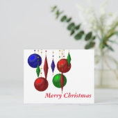 kerstbal op witte achtergrond feestdagenkaart (Staand voorkant)