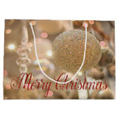 Kerstbal, Ornament, feestdag, vrolijk kerstfeest Groot Cadeauzakje (Achterkant)