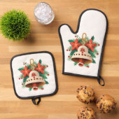 kerstbal ovenwant & pannenlap set (Top down)