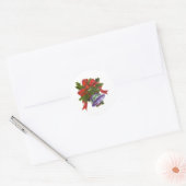 kerstbal ronde sticker (Envelop)
