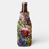 Kerstbal rood flesjeskoeler (Fles Voorkant)