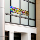 Kerstbal rood spandoek (Buitenkant Gebouw)