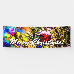 Kerstbal rood spandoek