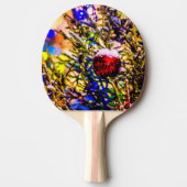 Kerstbal rood tafeltennisbatje (Voorkant)
