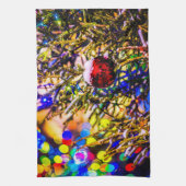 Kerstbal rood theedoek (Verticaal)