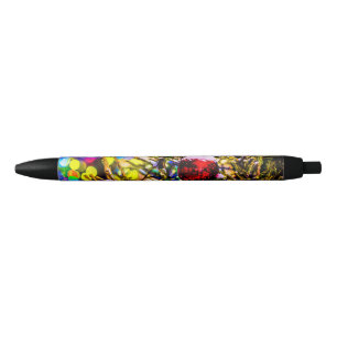 Kerstbal rood zwarte inkt pen