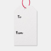 kerstbal Santa Hat Pickle Cadeaulabel (Achterkant)