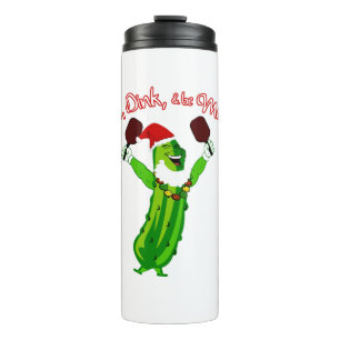 kerstbal Santa Hat Pickle Thermosbeker