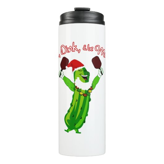 kerstbal Santa Hat Pickle Thermosbeker (Voorkant)