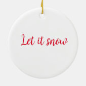 Kerstbal Sneeuwman Keramisch Ornament (Achterkant)