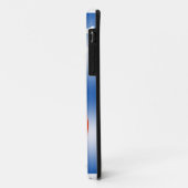 kerstbal Snowflake blauw wit rood Case-Mate iPhone Case (Achterkant/links)