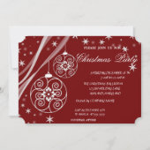 Kerstbal Snowflakes, CorporateKerstparty Kaart (Voorkant)