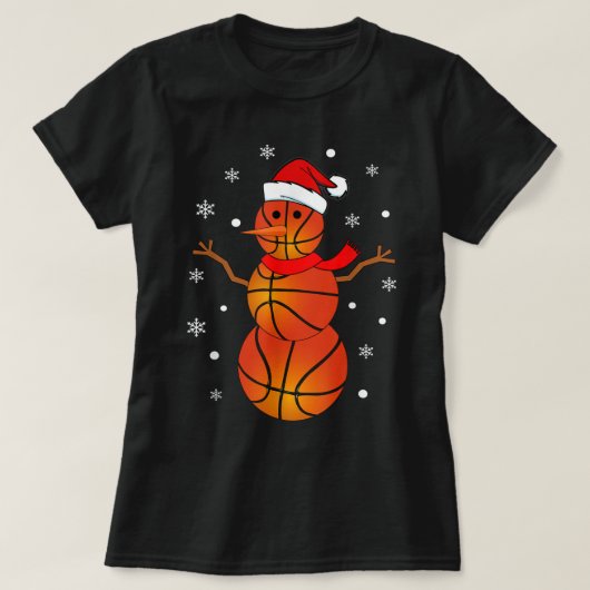 kerstbal Snowman Shirt Kinder Basketball (Design voorkant)
