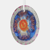  kerstbal van inwendig glas - kosmos glas ornament (Voorkant links)