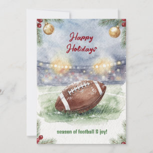 Kerstbal voetbal kerstkaarten feestdagenkaart