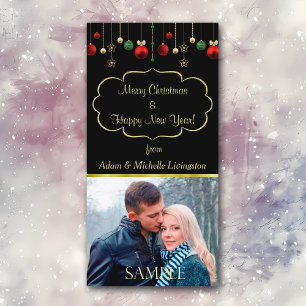 Kerstbal Zwart Goud Lijst Sjabloon