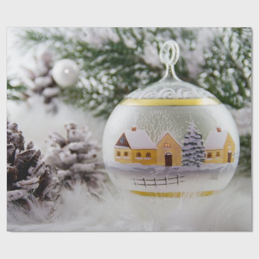 Kerstbalkpapier Cadeaupapier (Vlak)