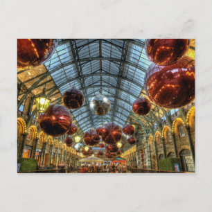 Kerstballen bij Covent Garden Markets, Londen Feestdagenkaart