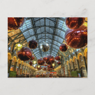 Kerstballen bij Covent Garden Markets, Londen Feestdagenkaart