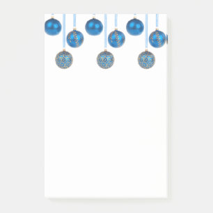 Kerstballen Blauw Goud Kerstversiering Postit Post-it® Notes
