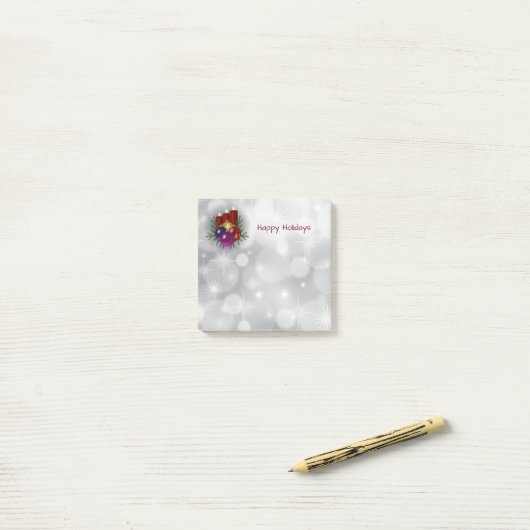 Kerstballen en kaarsen post-it® notes (Op bureau)