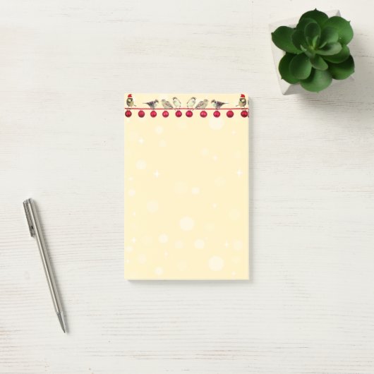 kerstballen en karolvogels post-it® notes (Kantoor)