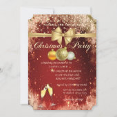 kerstballen, glas, Bow Company Kerstparty Kaart (Voorkant)