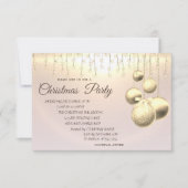 kerstballen, lichte kerstfeest kaart (Voorkant)