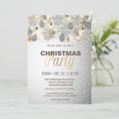 Kerstballen, lichte kerstfeestdagen kaart (Staand voorkant)