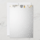 Kerstballen, lichte kerstfeestdagen kaart (Achterkant)