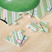 kerstballen met een lichte vakantieverval legpuzzel (Zijkant)