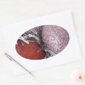kerstballen ovale sticker (Envelop)