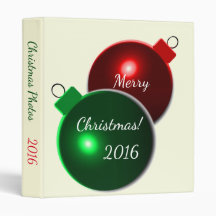 Kerstballen Rood en Groen Familienaam Foto