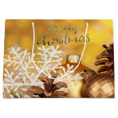 kerstballen Snowflake Pine Cones kerst Groot Cadeauzakje (Voorkant)