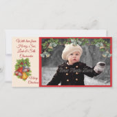 Kerstballetfotokaart Feestdagenkaart (Voorkant)