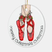 Kerstballetslippers, speciaal aangepast keramisch ornament (Links)