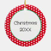 Kerstballetslippers, speciaal aangepast keramisch ornament (Achterkant)