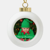 Kerstbalornamenten met baby keramische bal ornament (Voorkant)