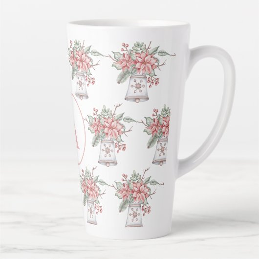 kerstbalpatroon latte mok (Rechts)