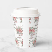 kerstbalpatroon papieren bekers (Links)