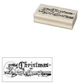 Kerstbanier  kunst 	rubberstempel (Gestempeld)